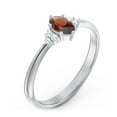 thumbnail image 3 of Birthstone Oval Ring with Shoulder Accents - Garnet (January), 3 of 5