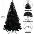 thumbnail image 2 of 6 Feet Pine Christmas Tree Decor with Solid Metal Stand Artificial Full Black Tree Xmas Decorations for Themed Party Indoor Outdoor Living Room Home, 2 of 14