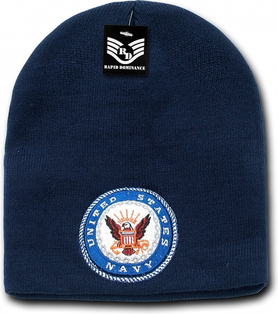 Navy Blue Rapid Dominance Air Force Wings Military Work Beanie 
