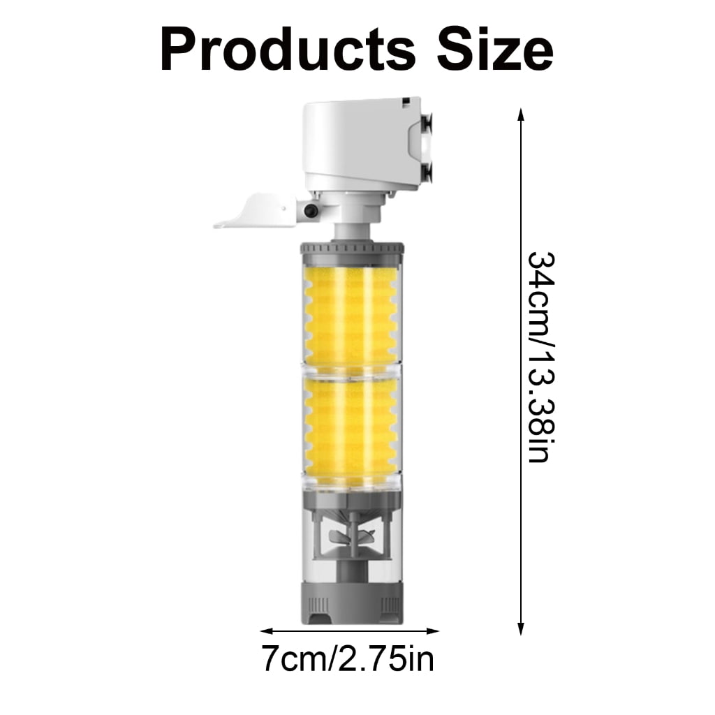 BQBQERT Fish Tanks Pump Filter with Pump Aquarium Filtration for Fish Enthusiasts