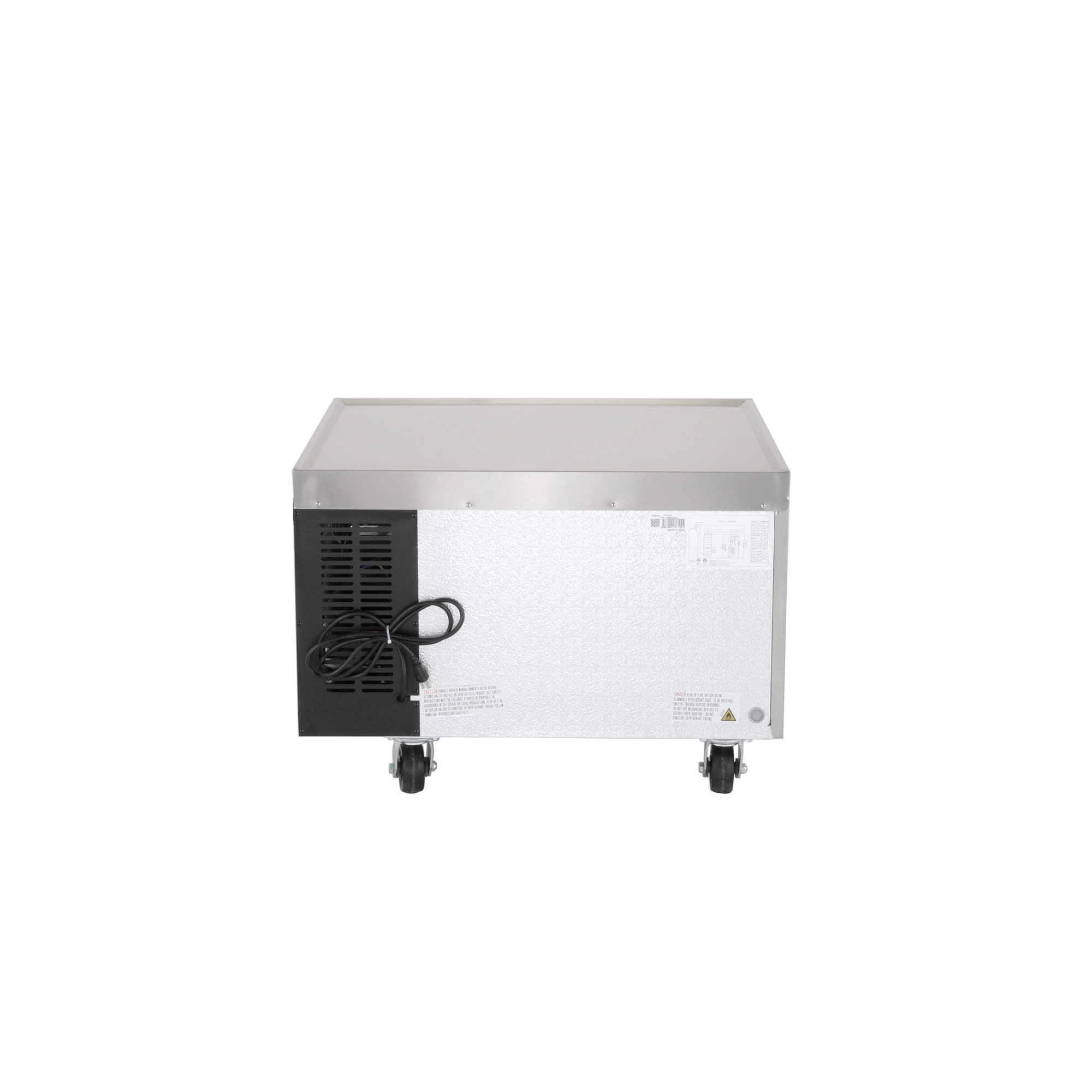 Norpole 36 in. W 6.5 cu. ft. Chef Base Commercial Specialty Refrigerator in Stainless Steel in Stainless Steel