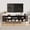 Coffee, variant on 70.8 Inch Mid Century Modern TV Stand with Power Outlet, Fluted Media Console with Sliding Doors for TVs up to 80 Inch, Black
