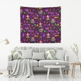 thumbnail image 6 of Mardi Gras Purple Tapestry Wall Hanging Tapestries Happy Colorful Hippie Psychedelic Art Polyester Carpet Wall Decorative for Living Room Bedroom 60x51inch, 6 of 7