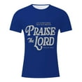 thumbnail image 3 of Jesus Shirts for Men Christian Religious Praise T Shirts Short Sleeve Graphic Tees Dark Blue L, 3 of 3