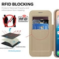 thumbnail image 4 of TECH CIRCLE for Galaxy S25 Ultra Flip Wallet Case 6.9" 2025, Magnetic Clear Back, Compatible with MagSafe, 3 Card Slots, RFID Blocking, Camera Lens Protector, PU Leather Protective Cover, Desertgold, 4 of 8