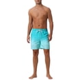 thumbnail image 2 of INSPIRAR CHIC Día del Padre Pantalones de baño para hombres con color degradado, cordón elástico en la cintura, forro de verano 30 Azul claro, 2 of 6