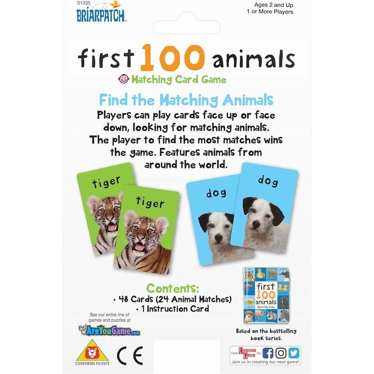 University Games First 100 Animals Matching Card Game photo 3