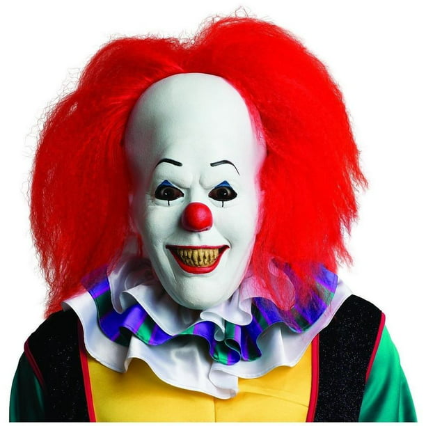 PENNYWISE Adult Size Scary Clown Costume Mask w/ Hair It The Movie ...