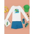 thumbnail image 3 of T-rex Surfer King Long Sleeve Toddler -Image by Shutterstock,  2 Toddler, 3 of 4