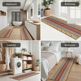 thumbnail image 5 of Red and Yellow Geometric Striped Pattern Kitchen Rugs Sets Of 3,Kitchen Runner Rugs Non Skid Washable,Decorative Kitchen Floor Mats for Kitchen,Sink,Laundry,17"x30"+ 17"x47" + 17"x59", 5 of 6