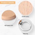 thumbnail image 3 of Wooden Keychain Blanks, 32Pcs Wood Engraving Blanks Key Chain Bulk, 3 of 5