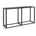 thumbnail image 2 of vidaXL Console Table Accent Side Table with Steel Frame Black Tempered Glass, 2 of 6