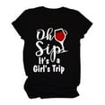 thumbnail image 1 of Gibobby Camisetas Mujer Baratas Manga Corta Mujeres Casual Camisas imprenta Cuello corto manga corta Tee Tops Tunic Blose(Negro,M), 1 of 4