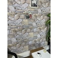 thumbnail image 2 of Dundee Deco 3D Wall Panels - Cladding, Gold Lilac Stone Look Wall Paneling, Styrofoam Facing for Interior and Exterior Applications, DIY, SAMPLE, Size 10 x 10 in., 2 of 9