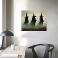 thumbnail image 4 of Halloween Canvas Wall Art Prints Dark Academia Scary Witch Silhouette Art Poster Creepy Gothic Wall Decor for Gallery Living Room Bedroom, 4 of 6