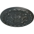 thumbnail image 3 of Ekena Millwork 11 3/4"OD x 3/8"P Stockport Ceiling Medallion, Hand-Painted Pewter, 3 of 6