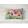 thumbnail image 4 of Carolines Treasures DAC1592PW1216 16 x 12 in. Unisex Orchids in Watercolor Fabric Decorative Pillow, 4 of 4