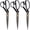 9" Silver w/Black Handle, variant on JubileeYarn Professional Carbon Steel Fabric Scissors - 9" Silver - 10 Pairs