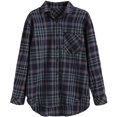 thumbnail image 1 of Women's Plaid Long Sleeve Button Down Wool Blend Shirt Jacket Blouse, 1 of 5