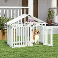 thumbnail image 4 of Costway 8-Panel 32" Tall Plastic Dog Panel with Securing Locking Door for Medium, 4 of 10