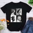 thumbnail image 1 of Blusa Mangas Cortas Camiseta Feamle estampada moda cuello redondo mujer camiseta gráfica ropa Casual suave Ygjytge Negro T M para Mujer, 1 of 4