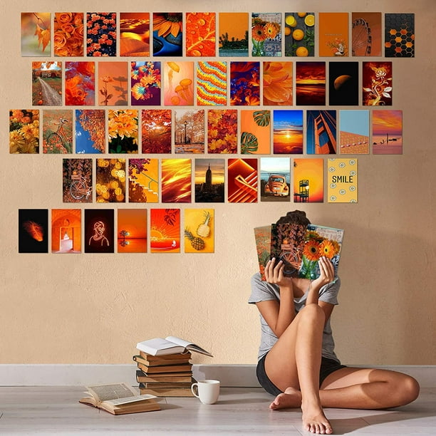 50pcs Vintage Rock Poster Aesthetic Wall Collage Kit Photo