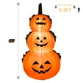 thumbnail image 2 of Patiojoy Halloween Decoration 6FT Inflatable Stacked Pumpkins With LED Lights Blow Up Yard, 2 of 8