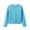 Blue, variant on YDFCWXW Womens Slim Fit Cardigan Sweaters Long Sleeve Button Down Open Front Solid Crop Sweater Coat with Pockets White, L