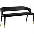 thumbnail image 1 of Meridian Furniture Destiny Black Velvet Bench, 1 of 6