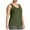 Army Green, variant on Fnooota Women's Plus-size Tank Tops, Sleeveless Crew Neck Summer Side Slit Workout Tops Beige Size L-5XL