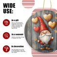 thumbnail image 3 of Cute Valentine Gnome - Christmas Ornament Xmas Keepsake Ceramic Ornaments Holiday Decorations for Tree Christmas Gift Ideas 2.95in, 3 of 6