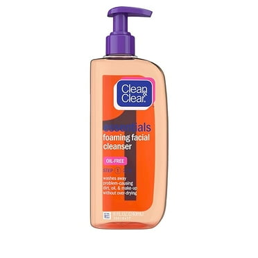Clean & Clear Essentials Foaming Facial Cleanser, Oil-Free Daily Face Wash to Remove Dirt, Oil & Makeup, 8 fl. oz
