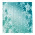 thumbnail image 2 of Ambesonne Nature Shower Curtain, Cherry Blossoms Pattern Art, 69"Wx84"L, Dark Turquoise, 2 of 4