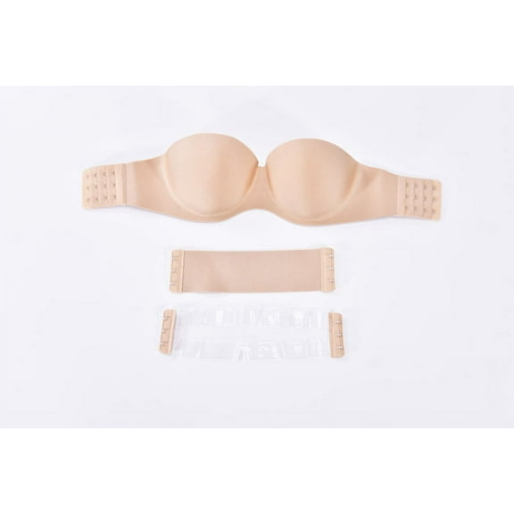 La Belle Fantastique Invisible strap one piece double back strap | Women's Strapless Bra for Large Bust Beauty with Underwire Low Back