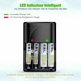 thumbnail image 4 of Universal Battery Charger for AA/AAA/9V, 6802 Fast Charger for AA/AAA or 9V NI-MH Rechargeable Batteries, with LED Indicator, Worldwide Voltage..., 4 of 5