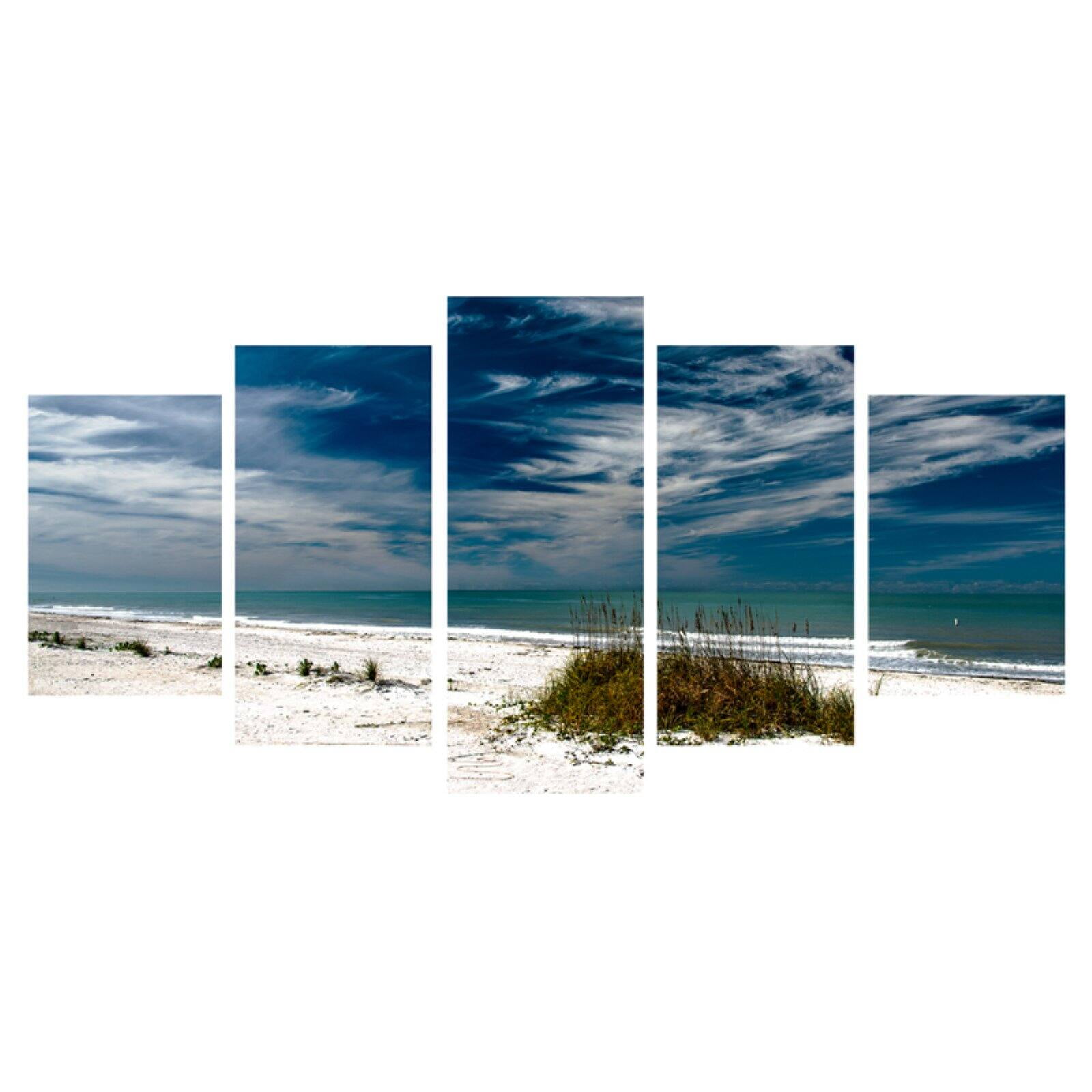 Ready2hangart Silent Beach Canvas Wall Art 5 Pc Set Walmart Com Walmart Com