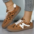 thumbnail image 2 of Women's Casual Shoes Platform Sneakers Fashion Animal Print Lace Up Comfort for Daily Walking Lightweight Non Sole Design, 2 of 9