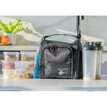 NUTRIFIT Meal Prep Bag for the Active Live Style with Six food Containers-Shakers and Vitamin Carrier