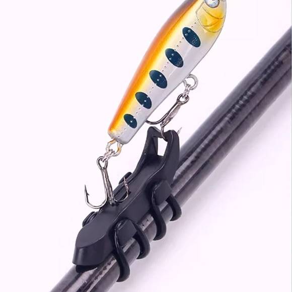 Fishing Rod Hook and Fish Holder with Size Quick Mount Rubber Rings for Secure Angling Gear Management