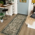 thumbnail image 2 of Hasoo 2' x 6' Runner Rug for Hallway Boho Vintage Rug Non Slip Floral Indoor Carpet, Brown, 2 of 6