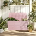 thumbnail image 4 of SalonMore 75gal 260L Outdoor Garden Plastic Storage Deck Box Backyard Lockable Seat Pink, 4 of 10