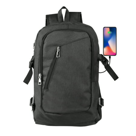 Laptop Backpack, EEEkit Travel Computer Bag for Women & Men, Water Resistant Multi Compartment  College School Bookbag, Slim Business Backpack with USB Charging Port Fits Laptop & (Best Slim Backpack For Laptop)
