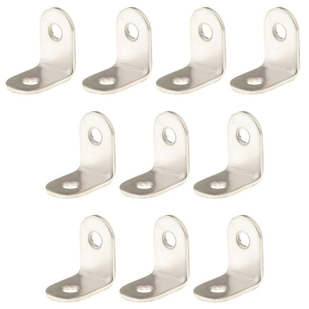 10 piezas de soporte de esquina en L, soporte de esquina, soporte de ángulo recto 25x25x16mm