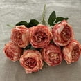 thumbnail image 5 of Decoration Simulation 7-Head Flower Suitable For Weddings Home Decor Red Orange, 5 of 7