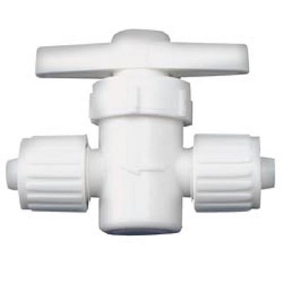 Esko Elkhart Supply ESC06880 0.5 x 0.5 in. Straight Stop Valve, White