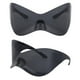 thumbnail image 1 of Gafas de sol deportivas Y2K Gafas de sol Goggle para senderismo en la playa al aire libre (negro), 1 of 5