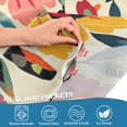 thumbnail image 5 of Yayeee Kitchen Curtains Tier Set of 2 Light Filtering 57"x24" Over Sink Window Panels, Colorful Flowers, 5 of 7