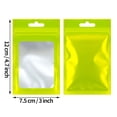 thumbnail image 2 of 100 Pieces Resealable Mylar Food Storage Bags with Clear Window Coffee Beans Packaging Pouch for Food Self Sealing Storage Supplies (Black, 3 x 4.7 Inch) - green, 2 of 6