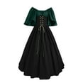 thumbnail image 1 of 2025 Médiéval pour Femmes Cape Médiévale Hommes avec Capuche Robe Chemise à Manches Trompette avec Corset Robe Traditionnelle Femmes MsRetro à Manches Longues Corset, 1 of 5