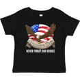 thumbnail image 3 of Inktastic Memorial Day- Never Forget Our Heroes- Bald Eagle Boys or Girls Baby T-Shirt, 3 of 5
